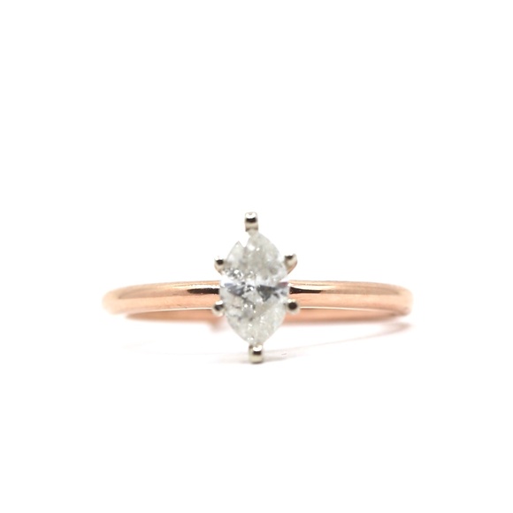 0.63Carat Diamond rose Gold 18k Marquise Ring